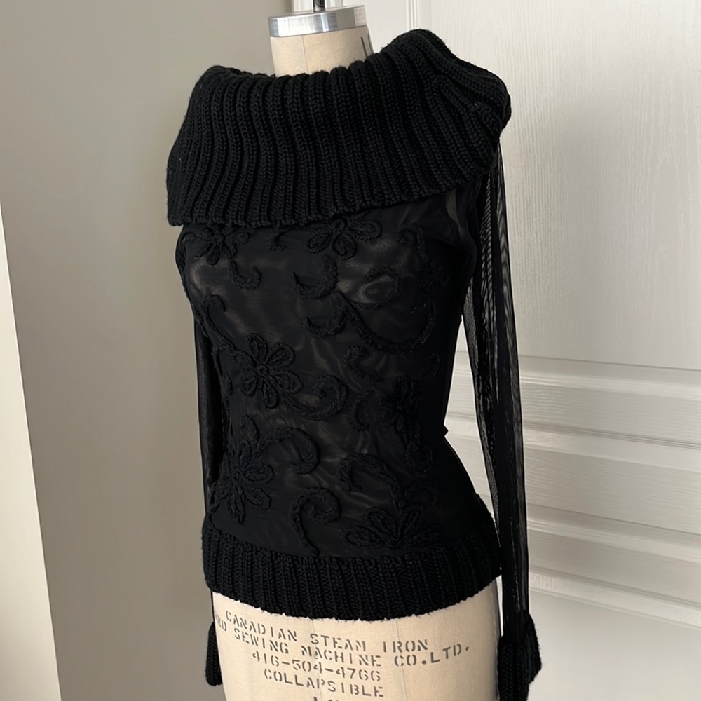 Black Winter party sweater